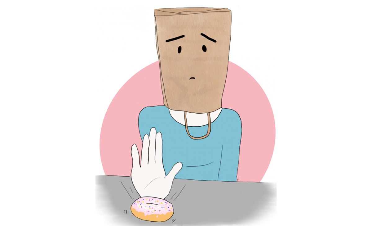 La restriction alimentaire serait une forme de stratégie de contrôle visant à réguler les émotions négatives ressenties, comme la honte. Illustration par Ivane Nuel